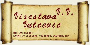 Višeslava Vulčević vizit kartica